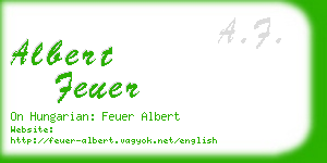 albert feuer business card